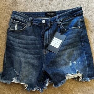 Risen Los Angeles high rise denim shorts NWT size XL
